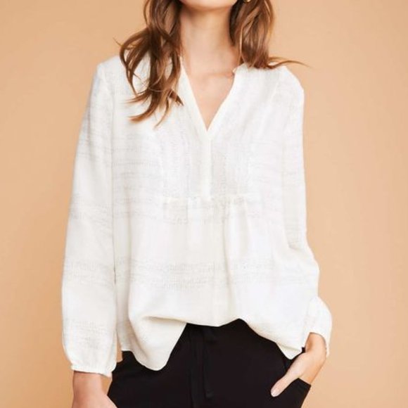 Lou & Grey Tops - *SOLD* Lou & Grey Striped Bib Tunic Sz XS